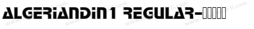 AlgerianDIn1 Regular字体转换
